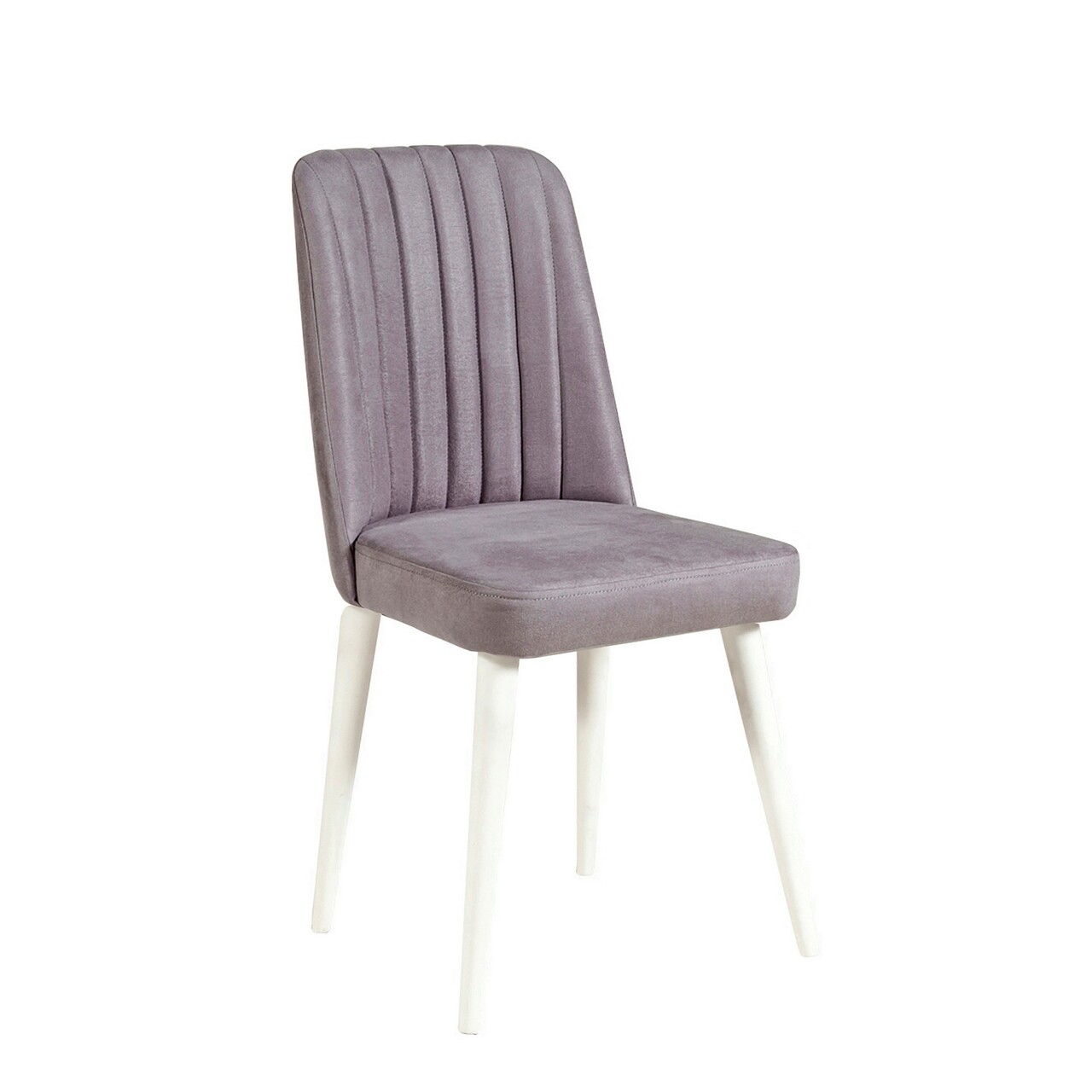 Scaun, Hanah Home, Stormi Sandalye Wht-Grey, 47x89x46 cm, Alb/Gri - imagine 4